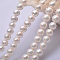 Natural Freshwater Pearl Loose Beads, Round, DIY white cm 