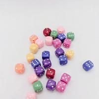 Painted Acrylic Beads, Square, DIY, mixed colors Approx 1.4mm, Approx 