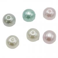 ABS Plastic Beads, ABS Plastic Pearl, Round, DIY mixed colors 