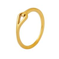 Titanium Steel Finger Ring, 18K gold plated, fashion jewelry & for woman, golden, 4mm 