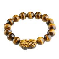 Tiger Eye Stone Bracelets, Fabulous Wild Beast, handmade, Unisex 14*22mm Approx 7.6 Inch 
