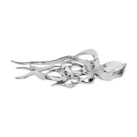 Hair Snap Clips, Zinc Alloy, Fire, silver color plated, fashion jewelry & for woman, silver color 