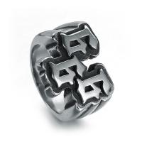 Titanium Steel Finger Ring, polished & for man, original color 