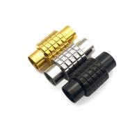 Runder Edelstahl Magnetverschluss, 316 Edelstahl, plattiert, keine, 20x10mm, Bohrung:ca. 6mm, verkauft von PC