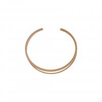 Brass Cuff Bangle, Donut, Plating champagne gold, fashion jewelry & for woman, Inner Approx 59mm 