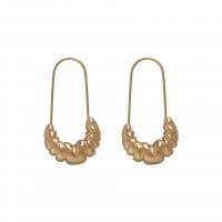 Brass Drop Earring, gold color plated, fashion jewelry & for woman, golden 