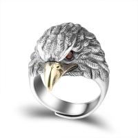Brass Finger Ring, Eagle, plated, adjustable & for man 