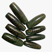 Natural Tibetan Agate Dzi Beads, DIY, two different colored, 40mm 