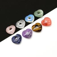 Gemstone ювелирные изделия Кулон, Природный камень, Сердце, различные материалы для выбора & Мужская, Много цветов для выбора, 30mm, продается PC