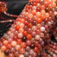 Perles agates, Agate salée, Rond, poli, DIY & normes différentes pour le choix, couleurs mélangées Environ 38-40 cm, Vendu par brin