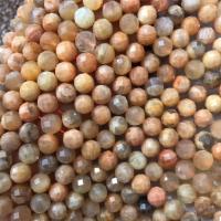 Sonnenstein Perle, rund, poliert, DIY & facettierte, gemischte Farben, 8-8.5mm, Länge:ca. 38-40 cm, verkauft von Strang