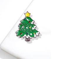 Christmas Jewelry Brooch , Zinc Alloy, plated & Christmas Design & Unisex & enamel 