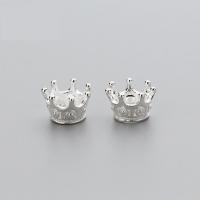 Sterling Silver Spacer Beads, 925 Sterling Silver, Crown, DIY, silver color Approx 5.8mm 