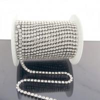 Stainless Steel Chain Jewelry, 304 Stainless Steel, with Rhinestone, plated, DIY original color 