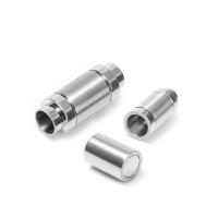 Round Stainless Steel Magnetic Clasp, 304 Stainless Steel, Vacuum Plating, DIY 24mm Approx 6mm 
