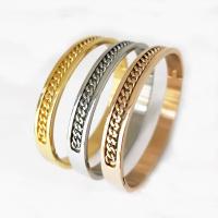 Stainless Steel Bangle, 304 Stainless Steel, Vacuum Plating, for man 