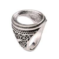 alliage de zinc base d'anneau écu, Plaqué de couleur d'argent, bijoux de mode & unisexe & styles différents pour le choix, Vendu par PC
