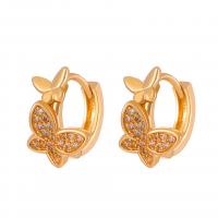 Rhinestone Brass Drop Earring, plated, fashion jewelry & for woman & with rhinestone 13mm 