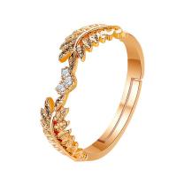 Rhinestone Brass Finger Ring, plated, fashion jewelry & for woman & with rhinestone 20mm 