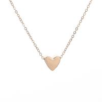 Zinc Alloy Necklace, with 5cm extender chain, Heart, gold color plated, fashion jewelry & for woman, golden, 9mm cm 