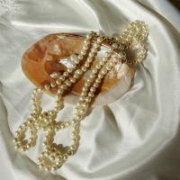 Стекло Перл свитер цепи ожерелье, Стеклянный жемчуг, Связанный вручную, ювелирные изделия моды & Женский, длина:Приблизительно 150 см, продается PC