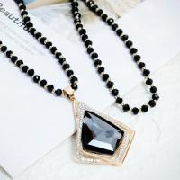 Crystal Zinc Alloy Necklace, with Crystal, fashion jewelry & for woman & with rhinestone Approx 72 