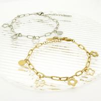 Stainless Steel Charm Bracelet, 316L Stainless Steel, Vacuum Ion Plating, fashion jewelry & for woman 10mm Approx 9.53 Inch 