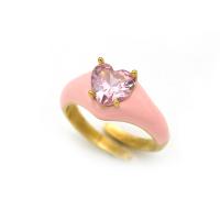 Нержавеющая сталь Rhinestone палец кольцо, Нержавеющая сталь 316, вакуумное ионное покрытие, Женский & эмаль & со стразами, Много цветов для выбора, 10mm, продается PC