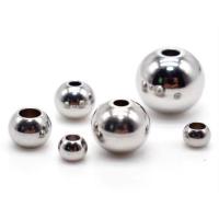 Edelstahl Perlen, 304 Edelstahl, DIY & verschiedene Größen vorhanden, originale Farbe, 100PCs/Tasche, verkauft von Tasche