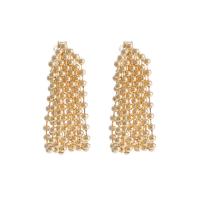 Fashion Fringe Earrings, Zinc Alloy, gold color plated, fashion jewelry & for woman, golden 
