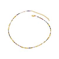Gemstone Necklaces, Brass, with Tourmaline, with 5cm extender chain, gold color plated, fashion jewelry & for woman Approx 39 cm 