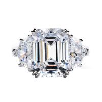 Anilo de dedo de latón, metal, Patrón Geométrico, chapado en platina real, ajustable & para mujer & con diamantes de imitación, tamaño:6-8, Vendido por UD