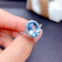 Anilo de dedo de latón, metal, Óvalo, chapado en platina real, ajustable & para mujer & con diamantes de imitación, tamaño:6-8, Vendido por UD