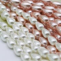 Natural Freshwater Shell Beads, Teardrop, plated, DIY 