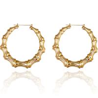 Zinc Alloy Hoop Earring, gold color plated & for woman 