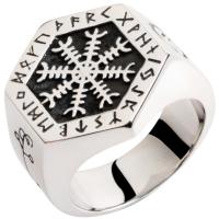 Titanium Steel Finger Ring, polished & for man & blacken, original color 