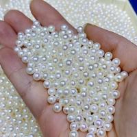 Round Cultured Freshwater Pearl Beads, DIY, white, 4.5-5mm 