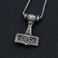 Stainless Steel Thor Hammer Pendant, 316L Stainless Steel, fashion jewelry & for man 