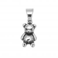 Stainless Steel Animal Pendants, 316L Stainless Steel, Bear, fashion jewelry & Unisex, original color 