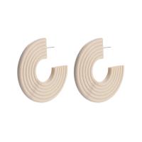 Wood Earring, Letter C, fashion jewelry & for woman 