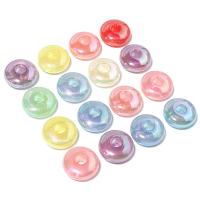 Miracle Acrylic Beads, Flat Round, colorful plated, DIY, mixed colors Approx 5.8mm 