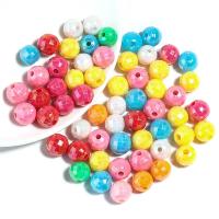 Perles en plastique de mode, Rond, Placage coloré, DIY & normes différentes pour le choix & facettes, couleurs mélangées Environ 2mm, Vendu par sac