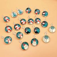 Christmas Earrings, Zinc Alloy, Christmas Design & for woman, multi-colored 
