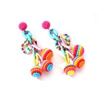 Acrylic Drop Earring, Zinc Alloy, with Acrylic, fashion jewelry & for woman, multi-colored 