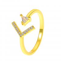 Anilo de dedo de latón, metal, chapado, Joyería & para mujer & con diamantes de imitación, más colores para la opción, 17mm, Vendido por UD