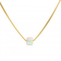 Kristall Halskette, 304 Edelstahl, mit Kristall, mit Verlängerungskettchen von 5cm, plattiert, Modeschmuck & für Frau, keine, Länge:40 cm, verkauft von PC