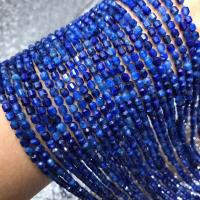 Gefärbte Quarz Perlen, Cyanit, poliert, DIY & facettierte, blau, 3.5x4mm, ca. 98PCs/Strang, verkauft von Strang