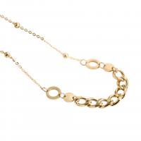 Stainless Steel Jewelry Necklace, 304 Stainless Steel, with 5cm extender chain, Vacuum Ion Plating, for woman Approx 42 cm 