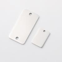 Stainless Steel Tag Charm, 304 Stainless Steel, Rectangle, for Pet Dog & DIY  original color 