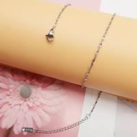 Stainless Steel Jewelry Necklace, 304 Stainless Steel, with 1.97inch extender chain, Vacuum Ion Plating, fashion jewelry & for woman 0.4mm Approx 15.75 Inch 